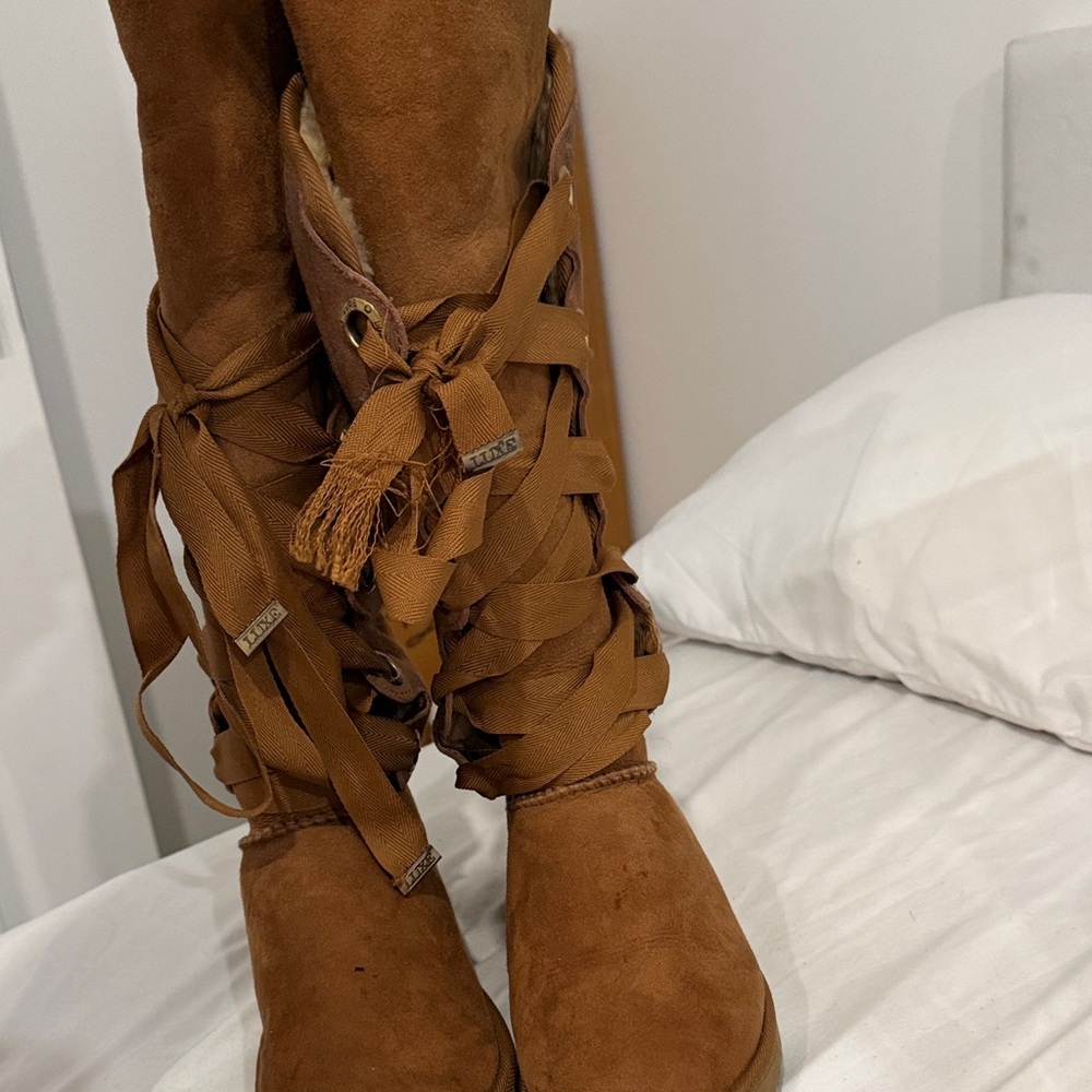 Australia Luxe Collective Brown Lace-Up Boots